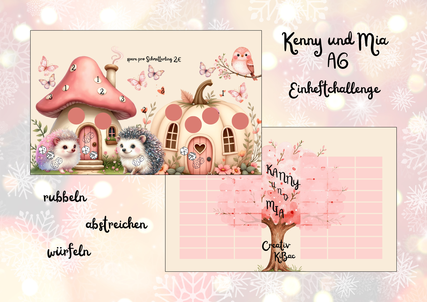 Kenny und Mia glitzer Foliert