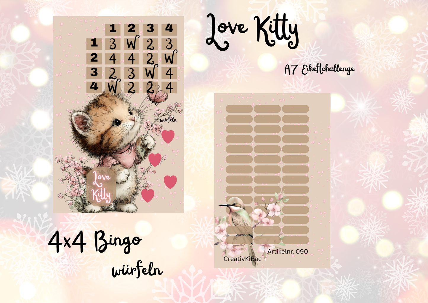 Love Kitty A7 Einheftchallenge