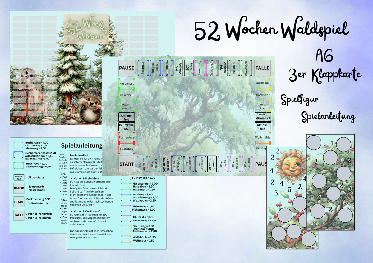 52 Wochen Waldspiel zum einheften