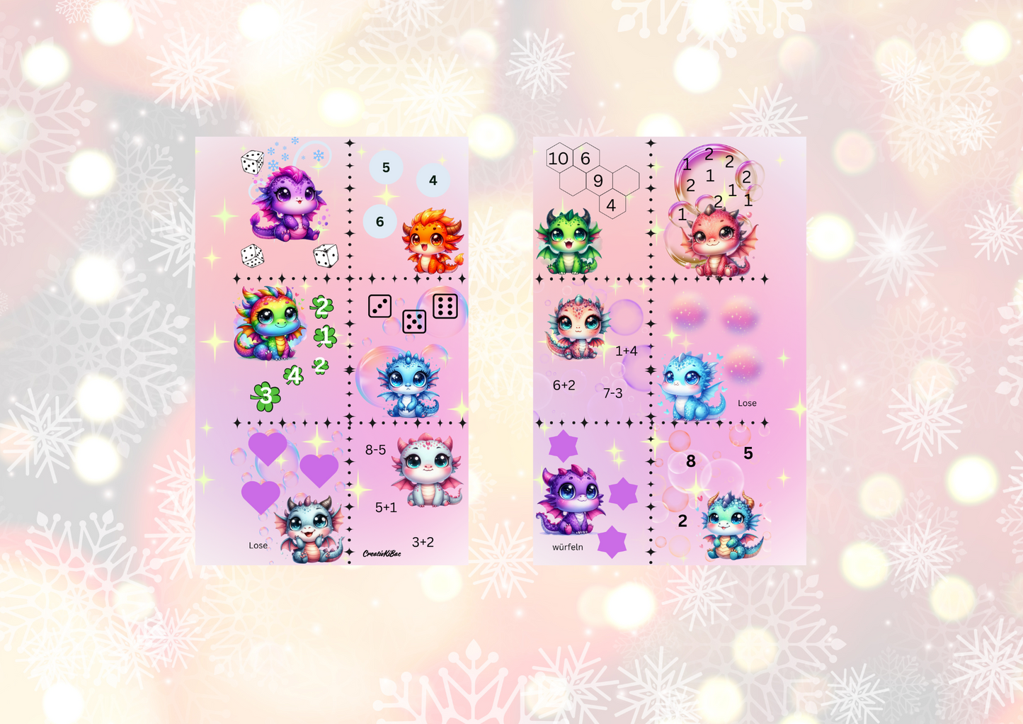 Mini Challange Drache gelocht