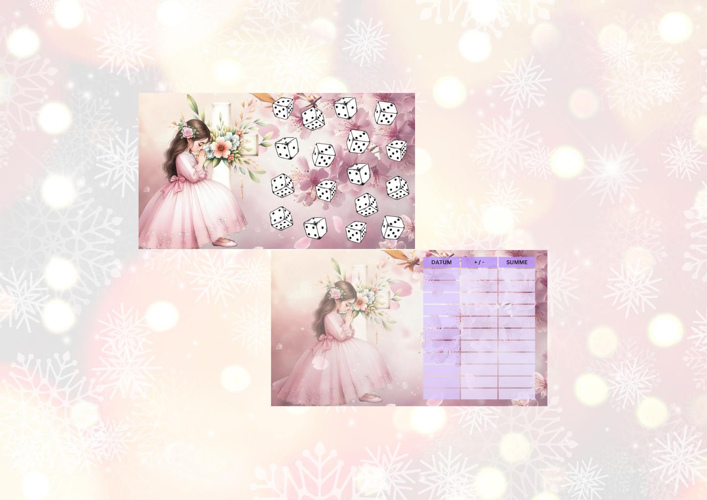 Mädchen Kommunion Würfel