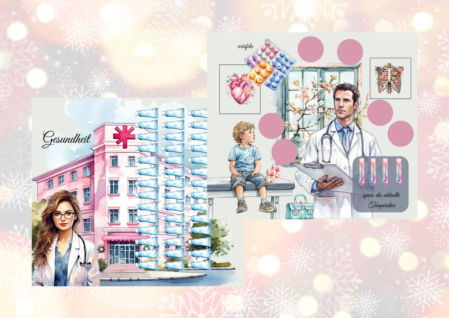 Gesundheit Klappkarte gelocht