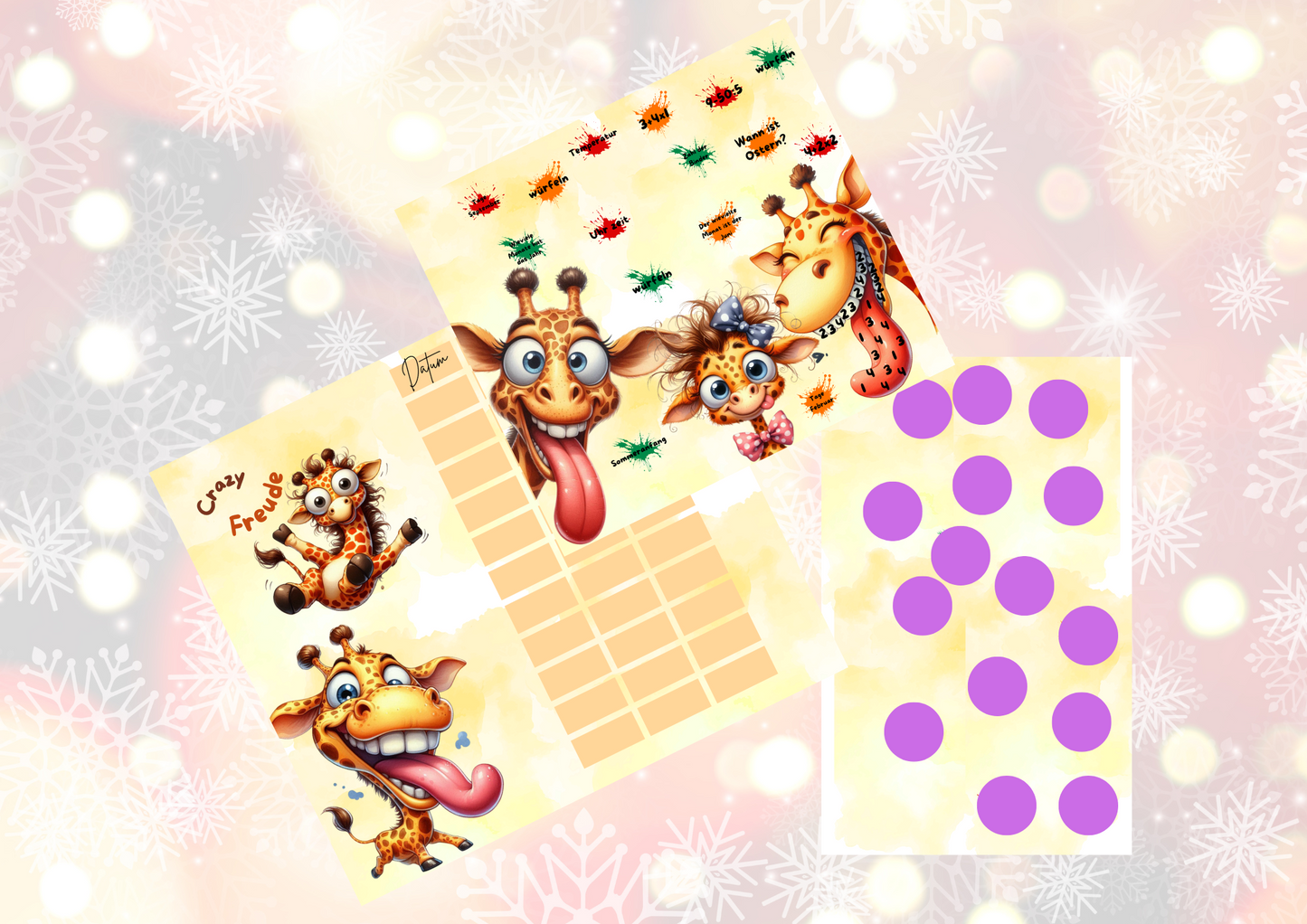 Crazy Freunde Klappkarte gelocht