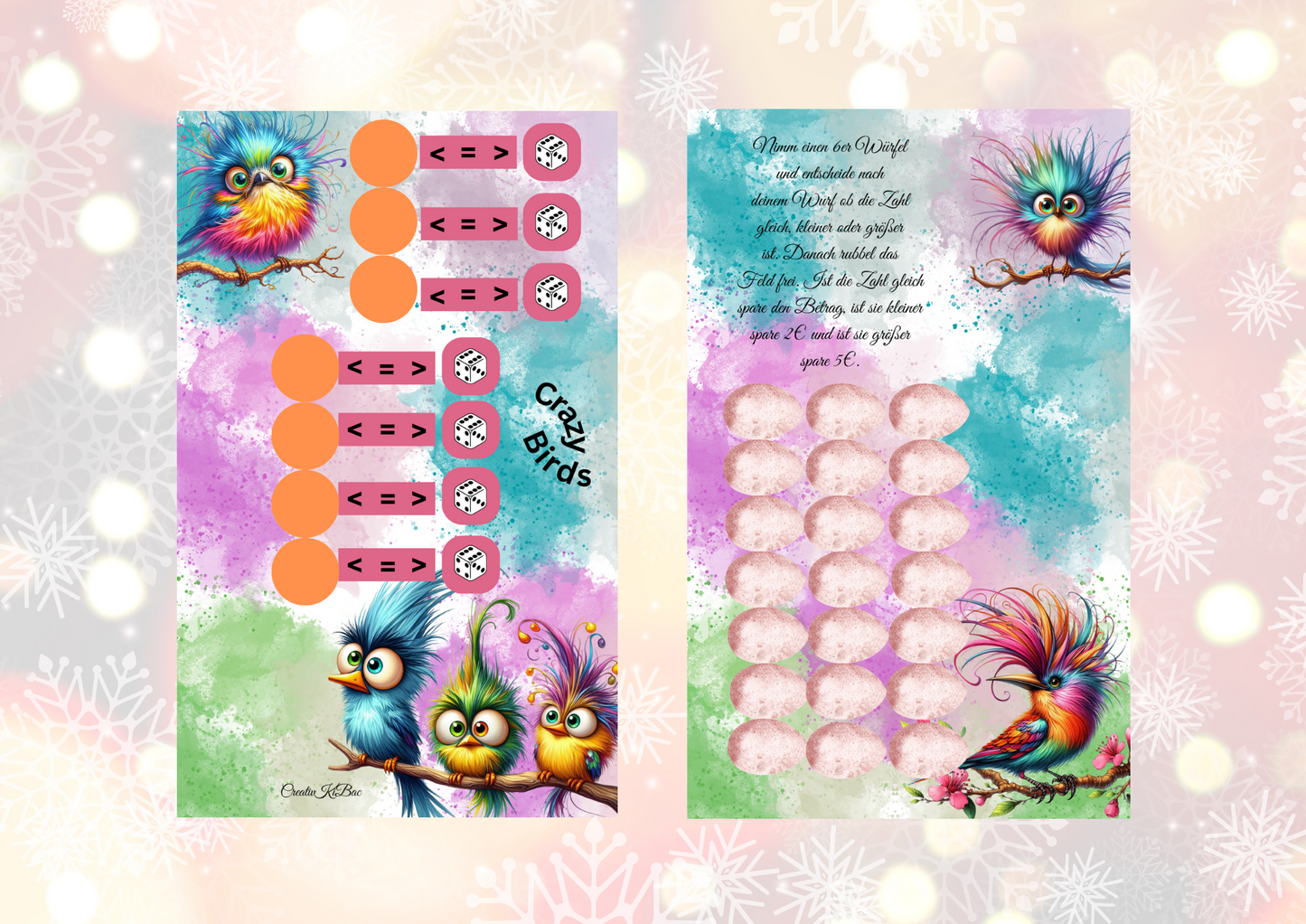 Crazy Birds Einheftchallange