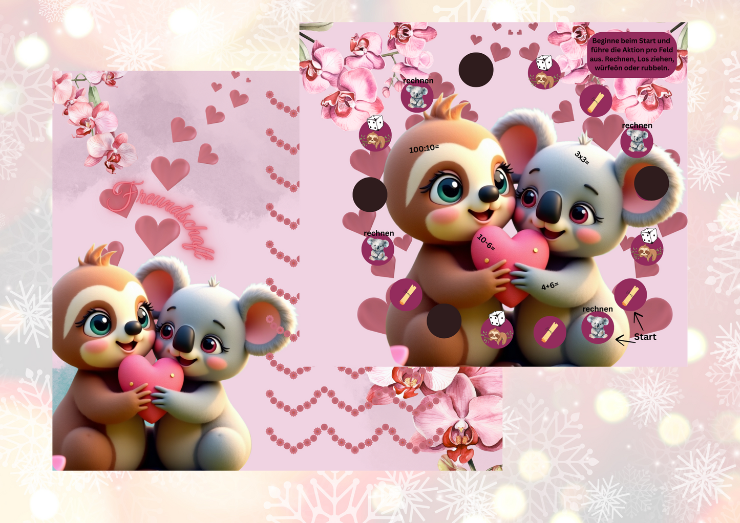 Freundschaft Klappkarte gelocht