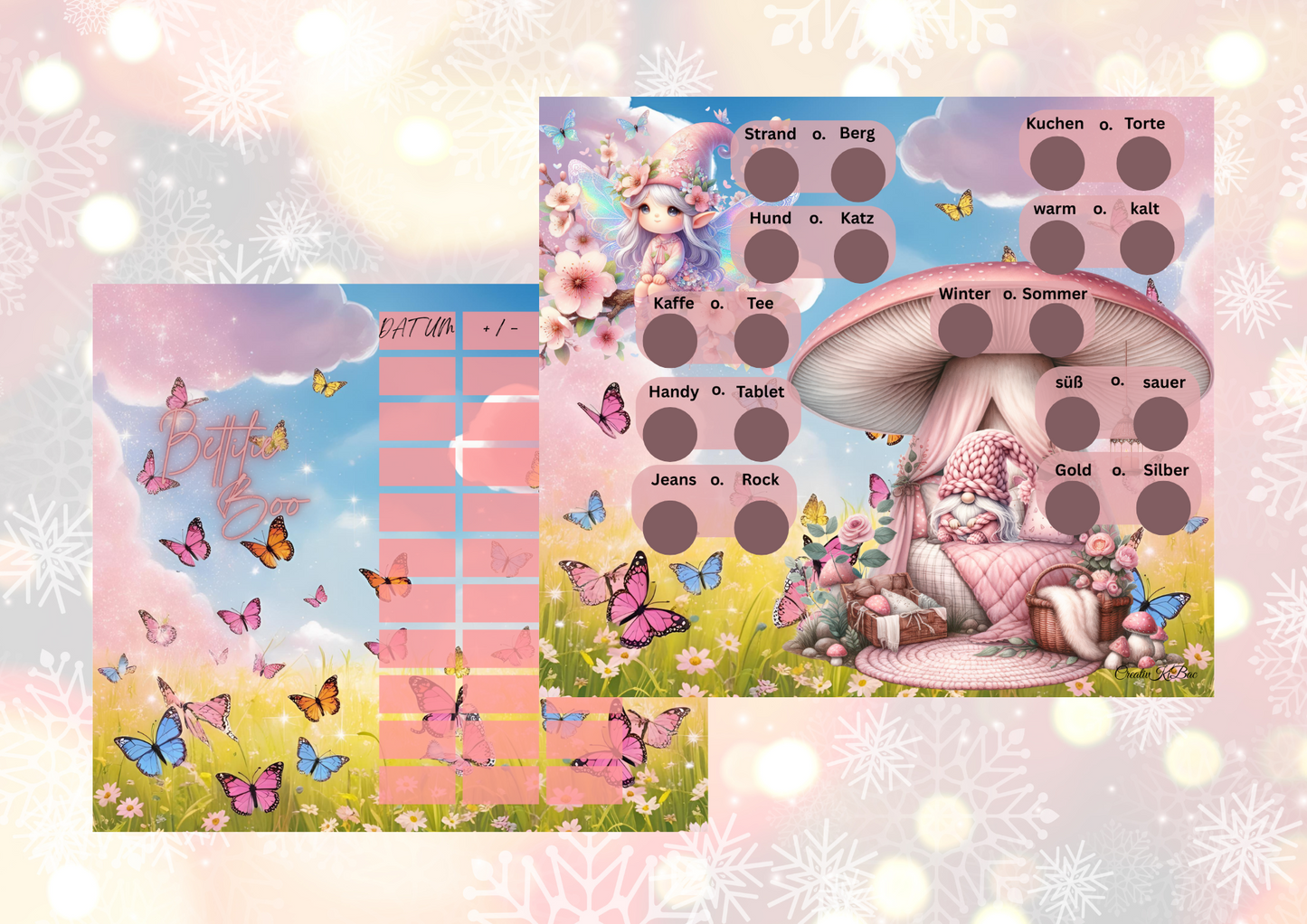 Bettilie Boo Klappkarte gelocht