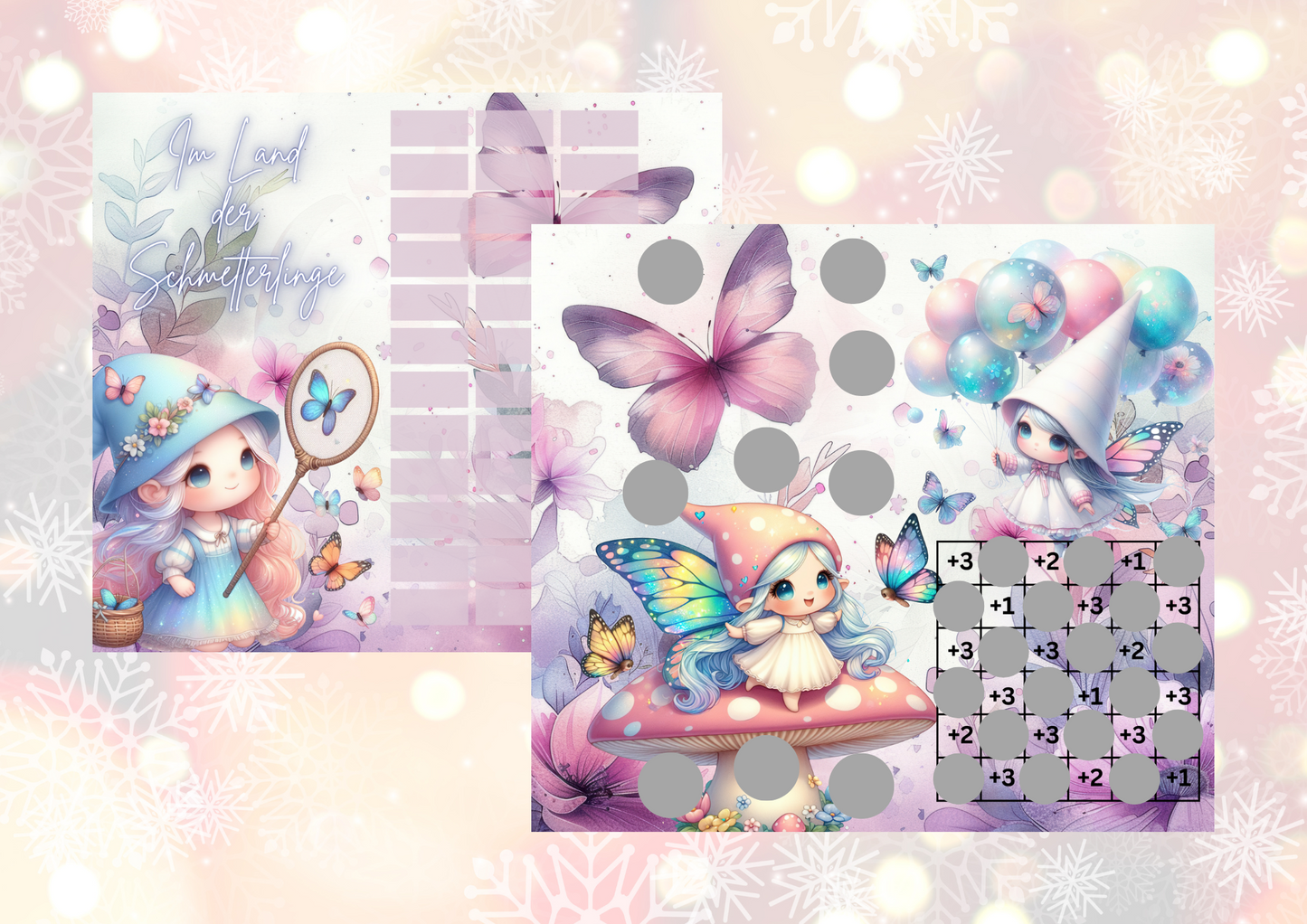 Im Land der Schmetterlinge Klappkarte gelocht