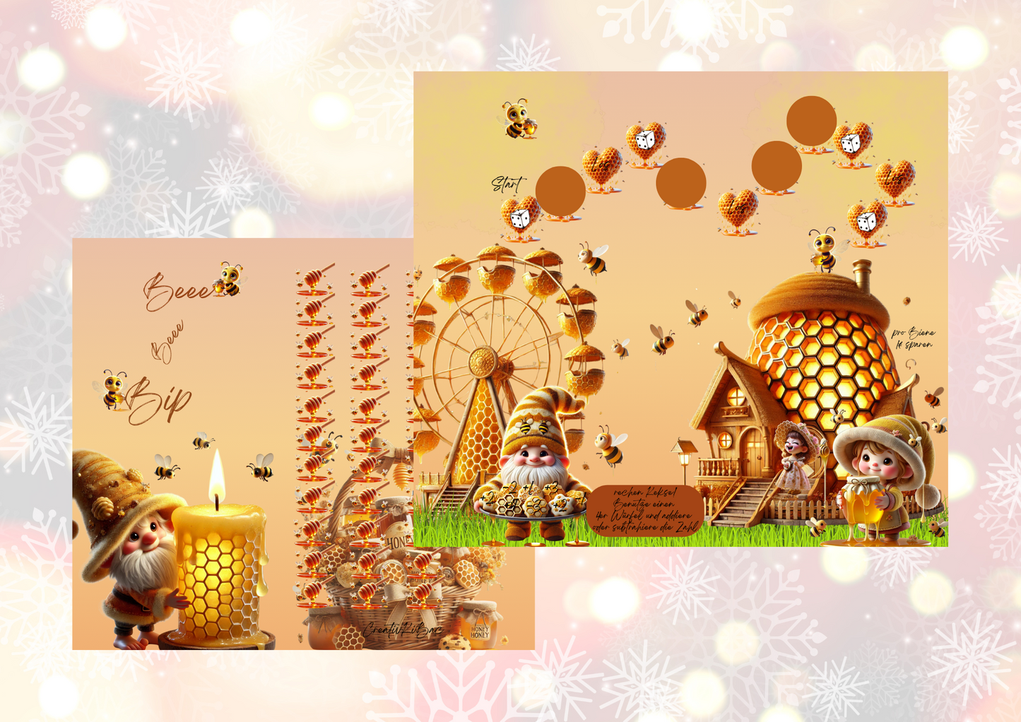 BeeBeeBip Klappkarte gelocht