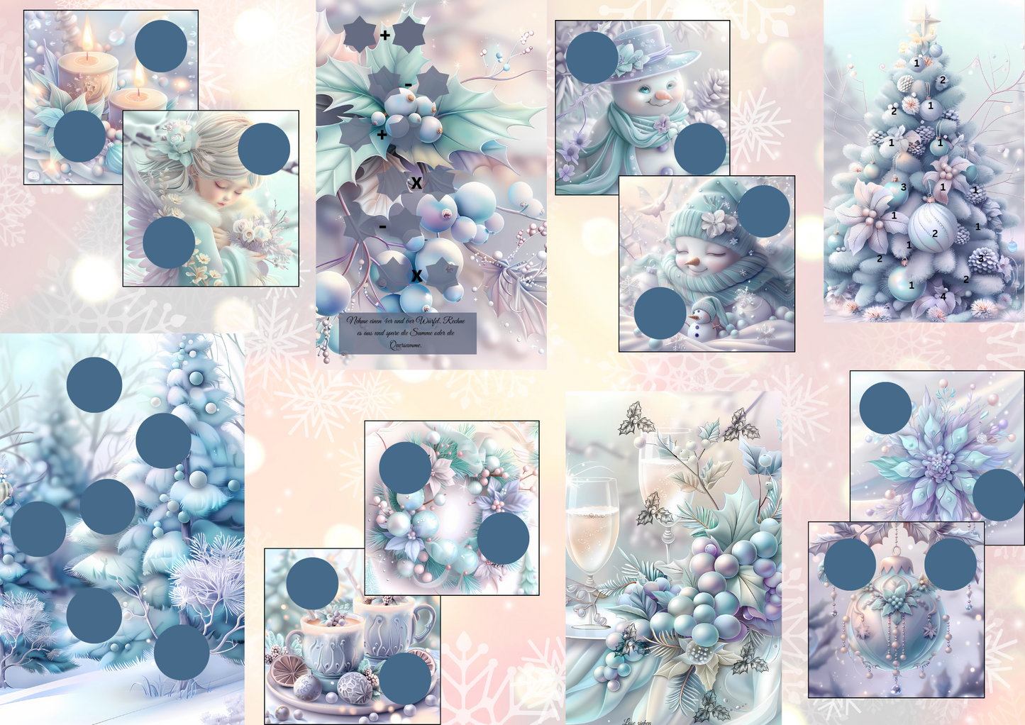 Weihnachtsbingo gelocht