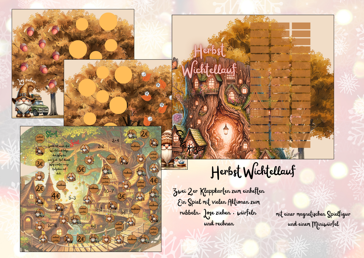 Herbst Wichtellauf Spiel zum einheften