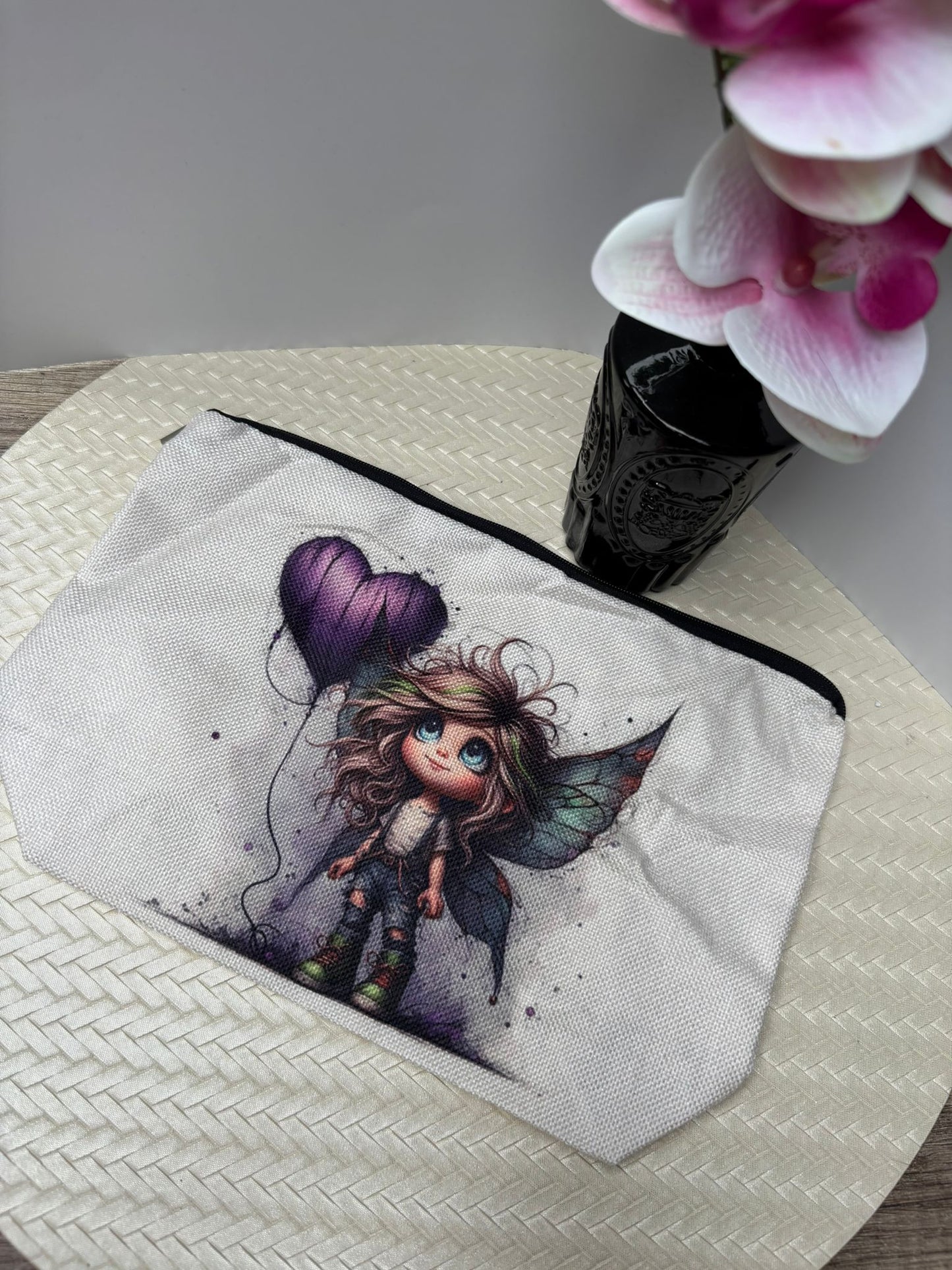 Stifte Etui, Make - Up Tasche Fee lila