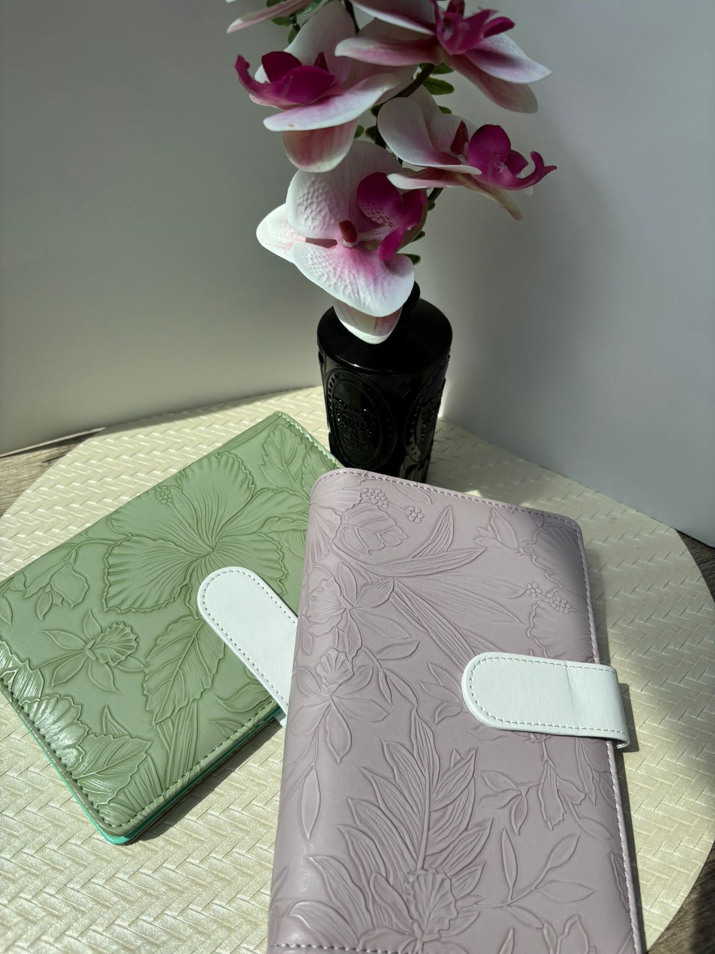 Binder A6 Blumenmuster