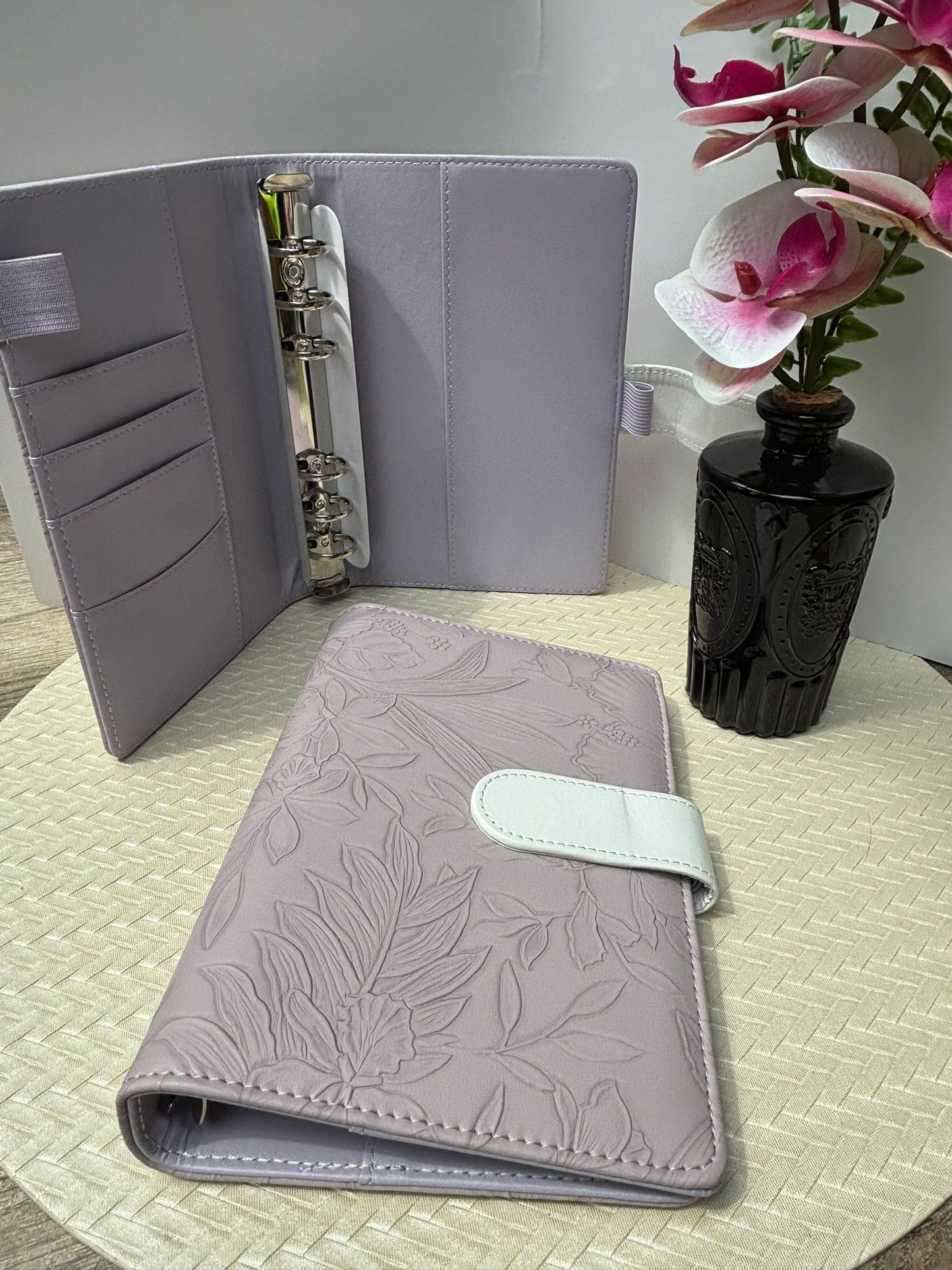 Binder A6 Blumenmuster