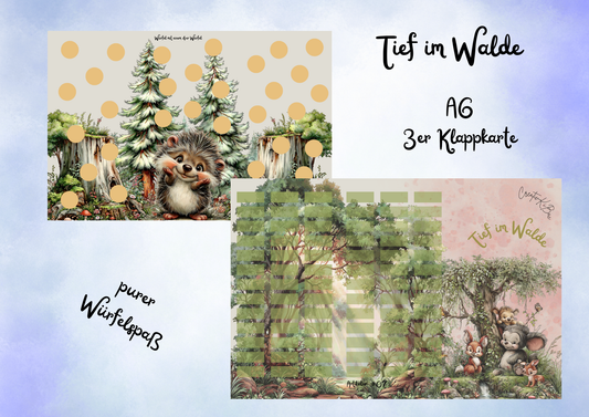 Tief im Walde 3er Klappkarte