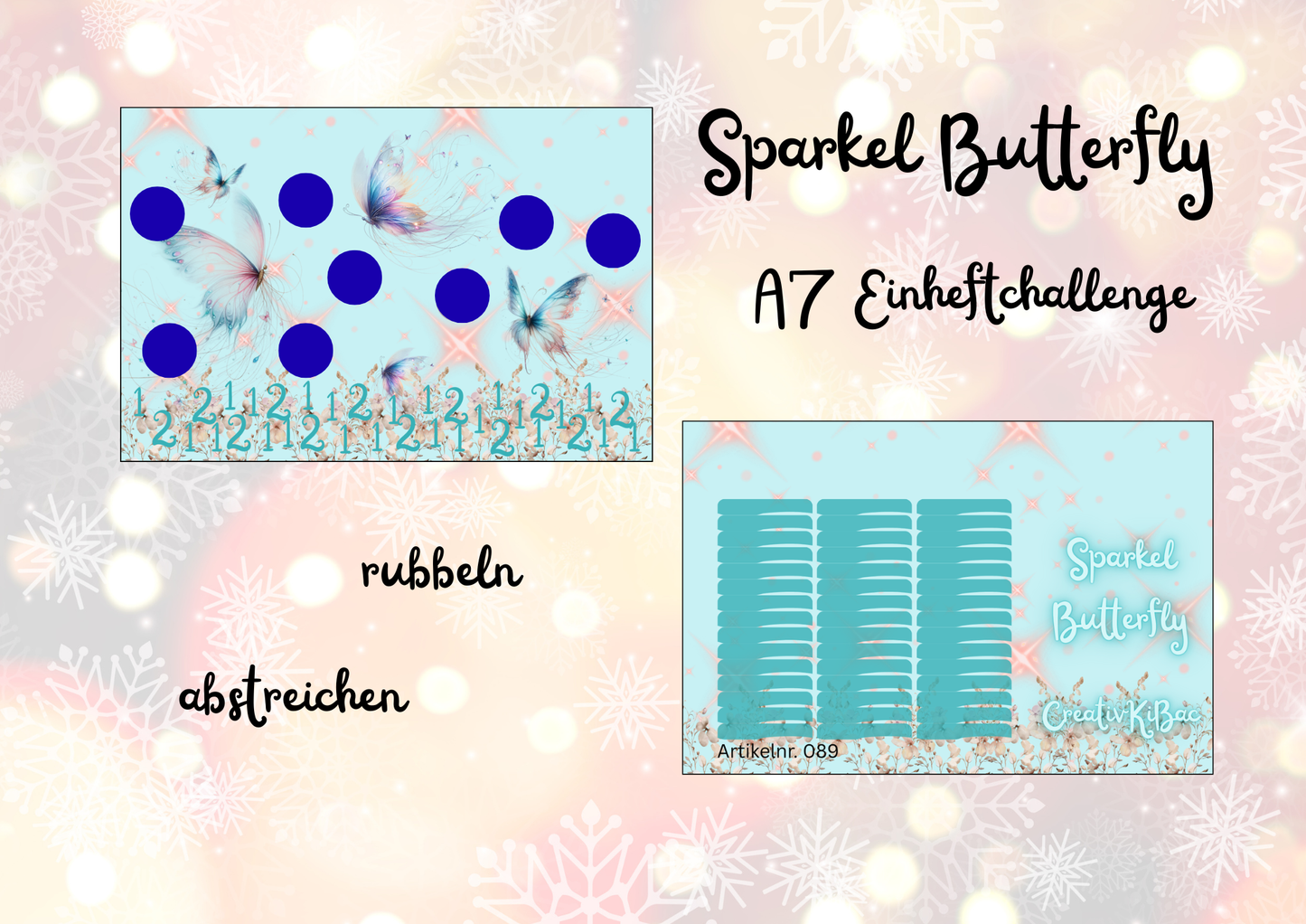 Sparkel Butterfly A7 Einheftchallenge