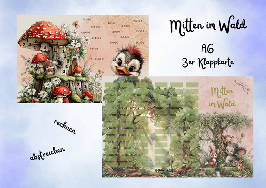Mitten im Walde 3er Klappkarte