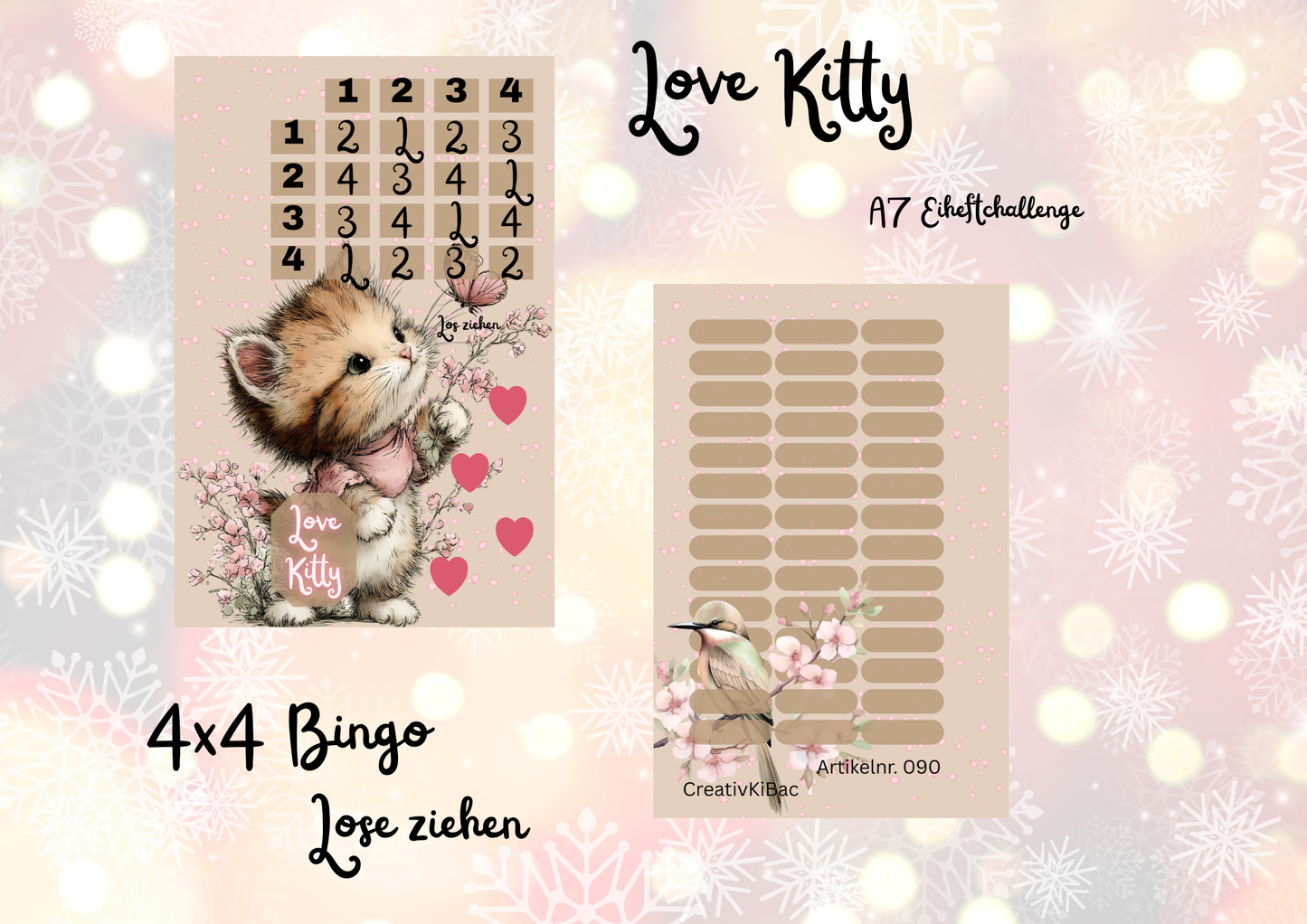 Love Kitty A7 Einheftchallenge