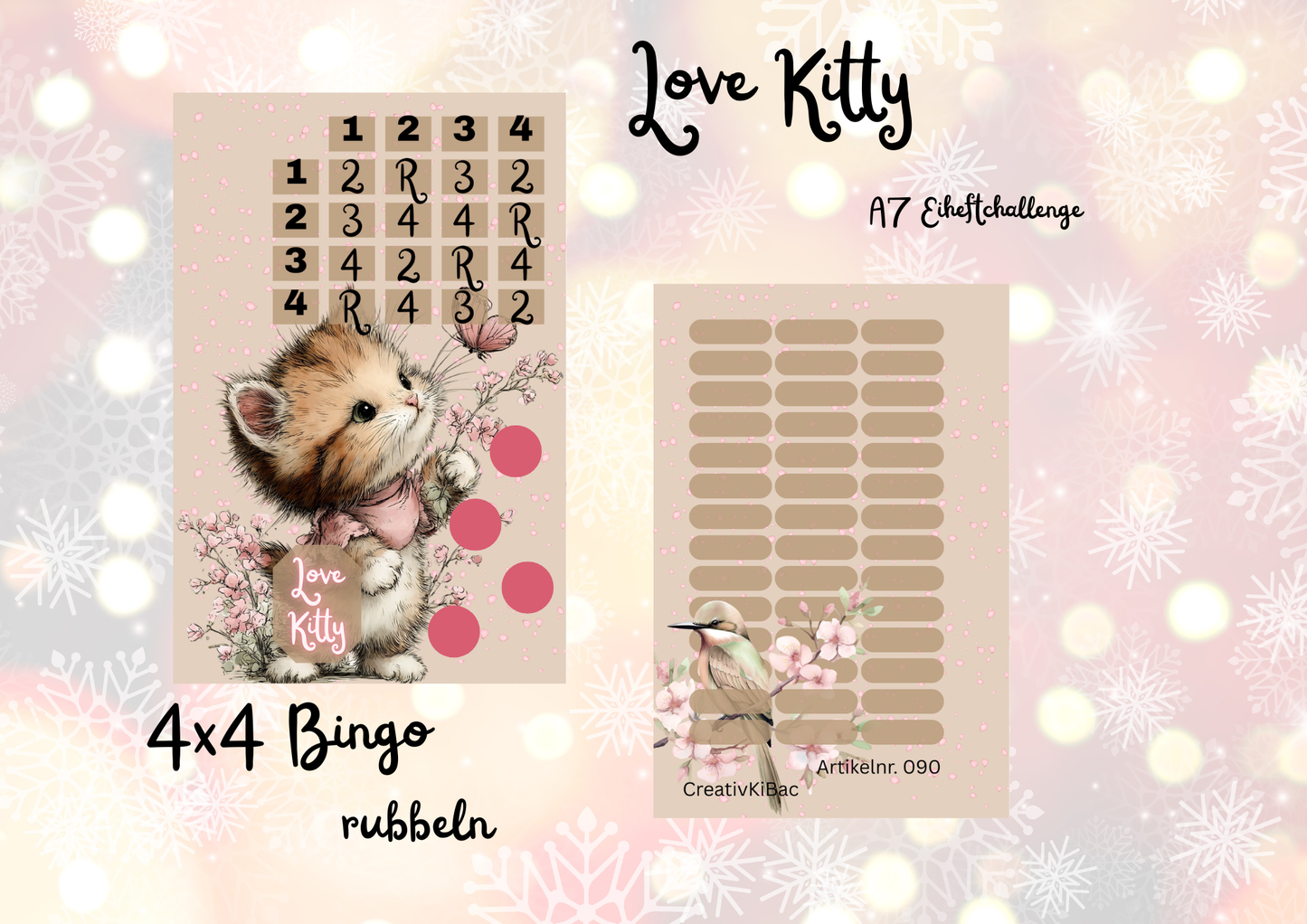 Love Kitty A7 Einheftchallenge
