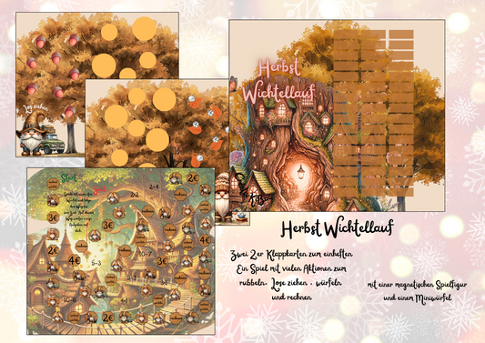 Herbst Wichtellauf Spiel zum einheften