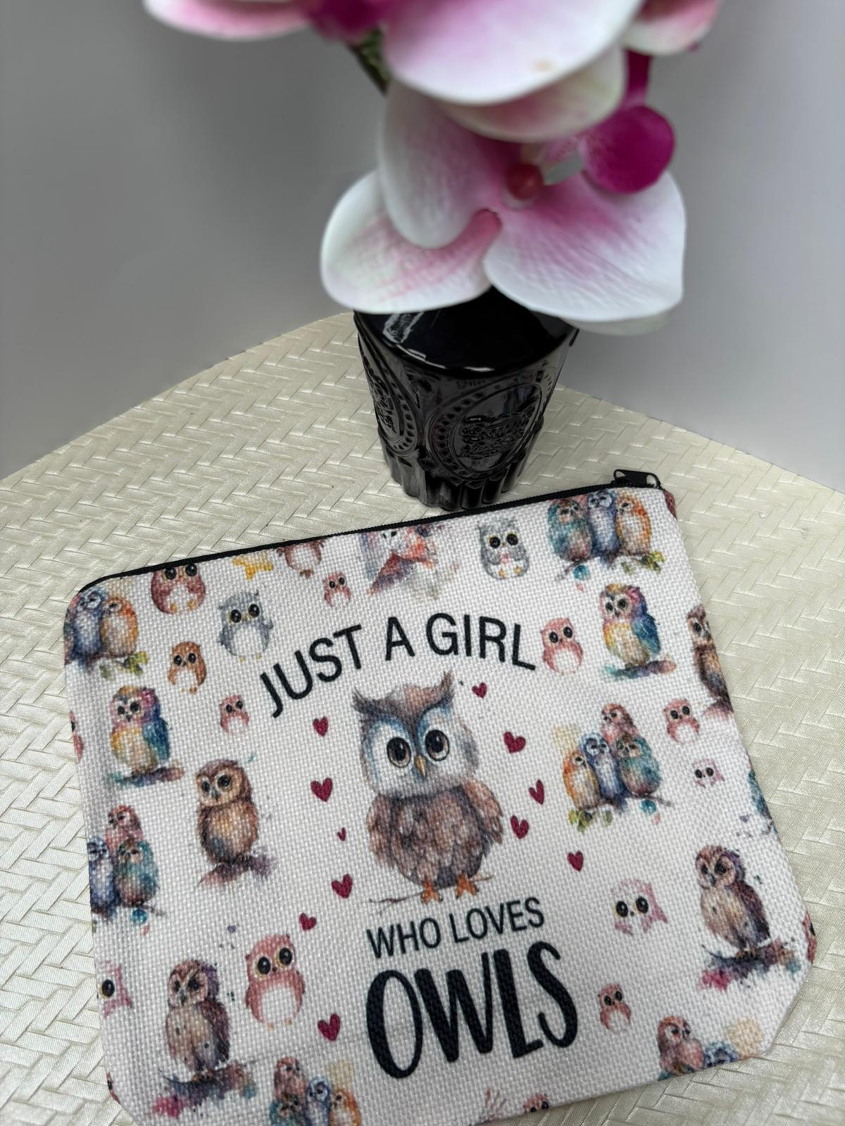 Stifte Etui, Make - Up Tasche Eule