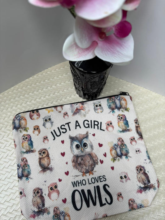 Stifte Etui, Make - Up Tasche Eule