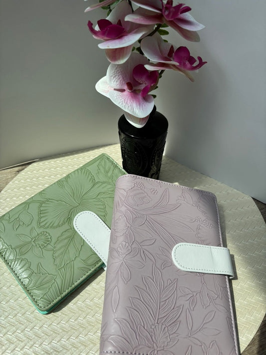 Binder A6 Blumenmuster
