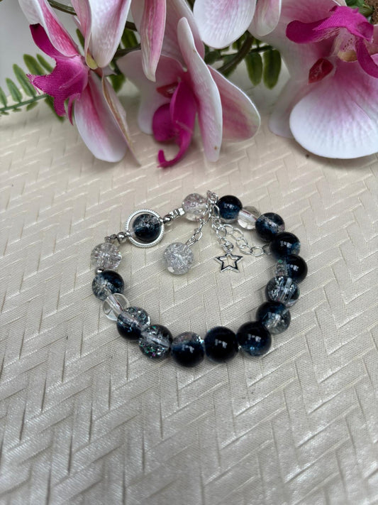 Armband weiß/blau