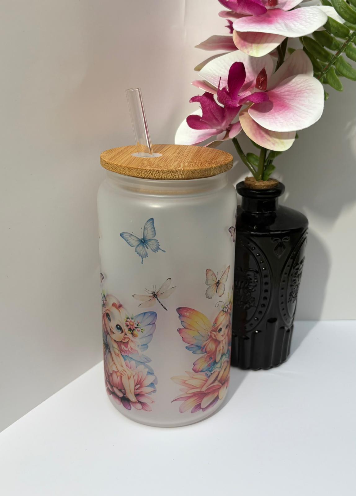 Glas mit Bambusdeckel